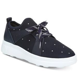 Sam Edelman Lakyn Neoprene Sneaker Size 8.5 39 Circus Platform Polka Dot Black